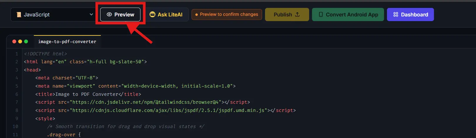 Preview your Free App Design Interface